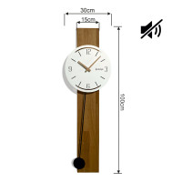Drevené nástenné hodiny s kyvadlom Naturale 30cm Flexistyle z241oval